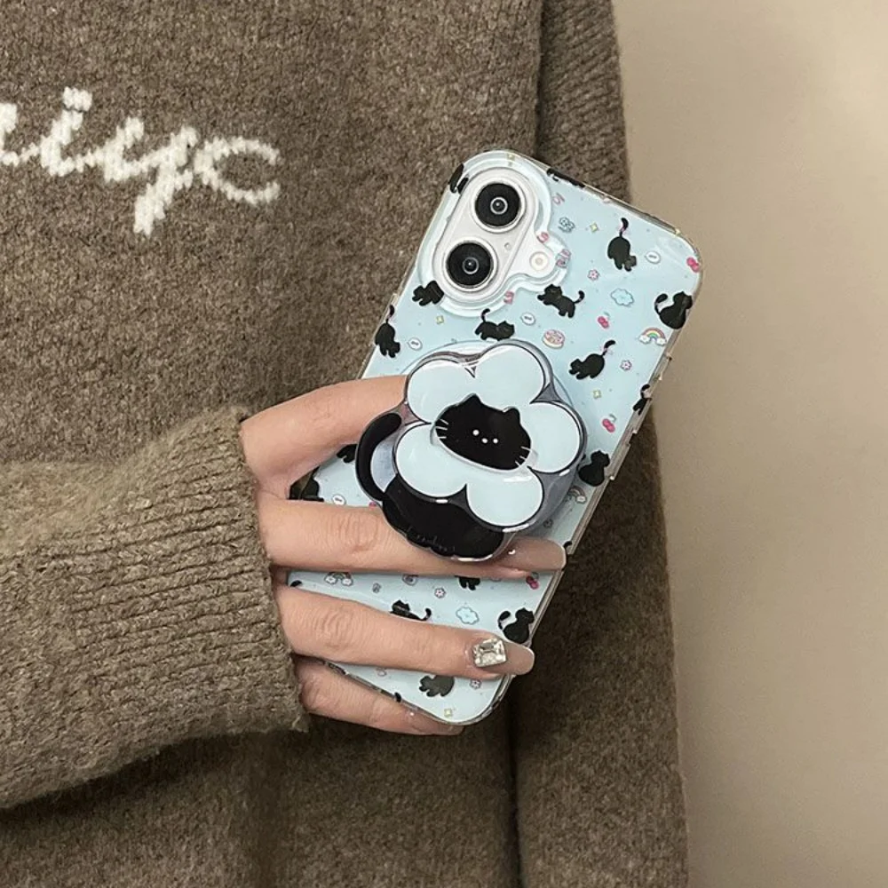 Cute Cartoon Kitten Scarf Griptok Phone Ring Stand Holder