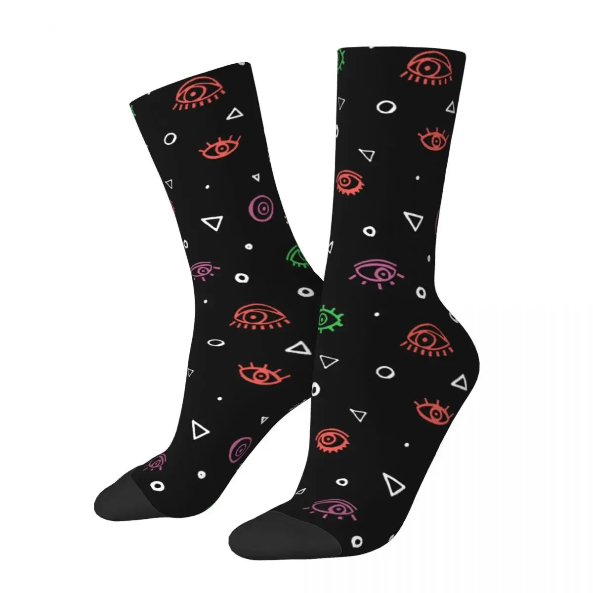 

Evil Eye Socks Men Women Funny Happy Socks Novelty Street Crazy Spring Summer Autumn Winter Middle Tube Socks Gift