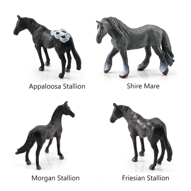 Jogo realista das estatuetas do pônei do cavalo, figuras animais, brinquedo  diminuto detalhado, topper do bolo do cavalo para a criança, presente do  Natal e do aniversário - AliExpress