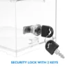Piggy Banks Donation Box Suggestion Box Clear Acrylic Ballot Box multiuse Money Saving Banks For Fundraising with key Only Save 4