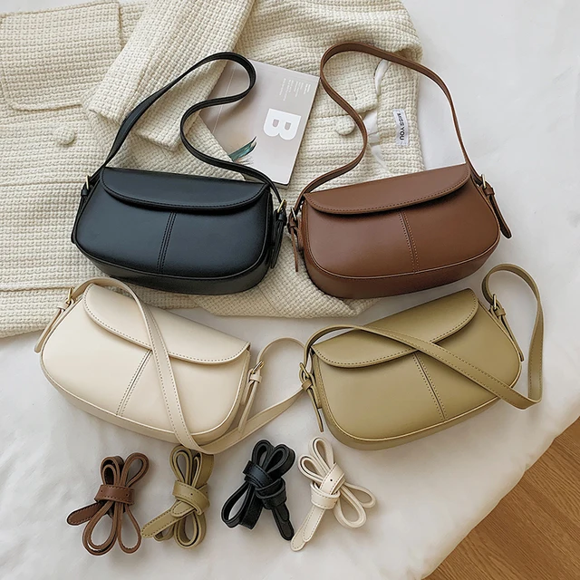 HOCODO Fashion Women Bags Solid Color Leather Crossbody Bags For Women Simple Ladies Messenger Bag Small Shoulder Bags Female 2