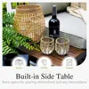 Outdoor Patio Furniture Set, Metal Sectional Sofa Set Patio Conversation Set with Cushions 3