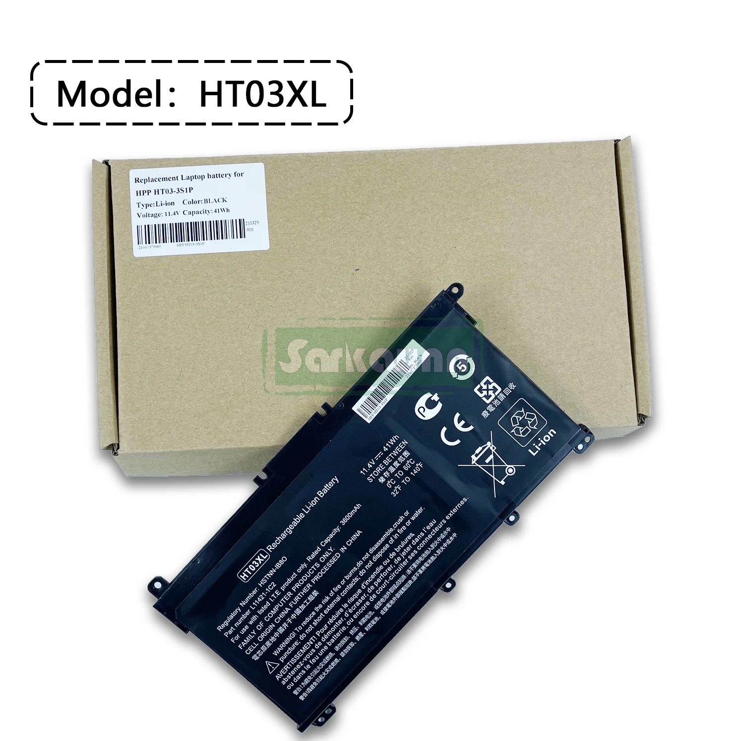 Bateria do Portátil de Sarkawnn Células Ht03xl para hp 250 g7 255 15-cs 17-by - Imagem 6