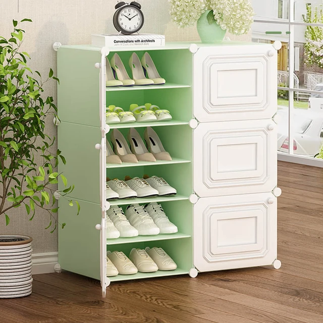 Plastic Shoe Rack Storage Organizer Cabinet Multifunctional Furniture  Shoemaker Zapateras Para Ahorrar Espacio Showcase - AliExpress