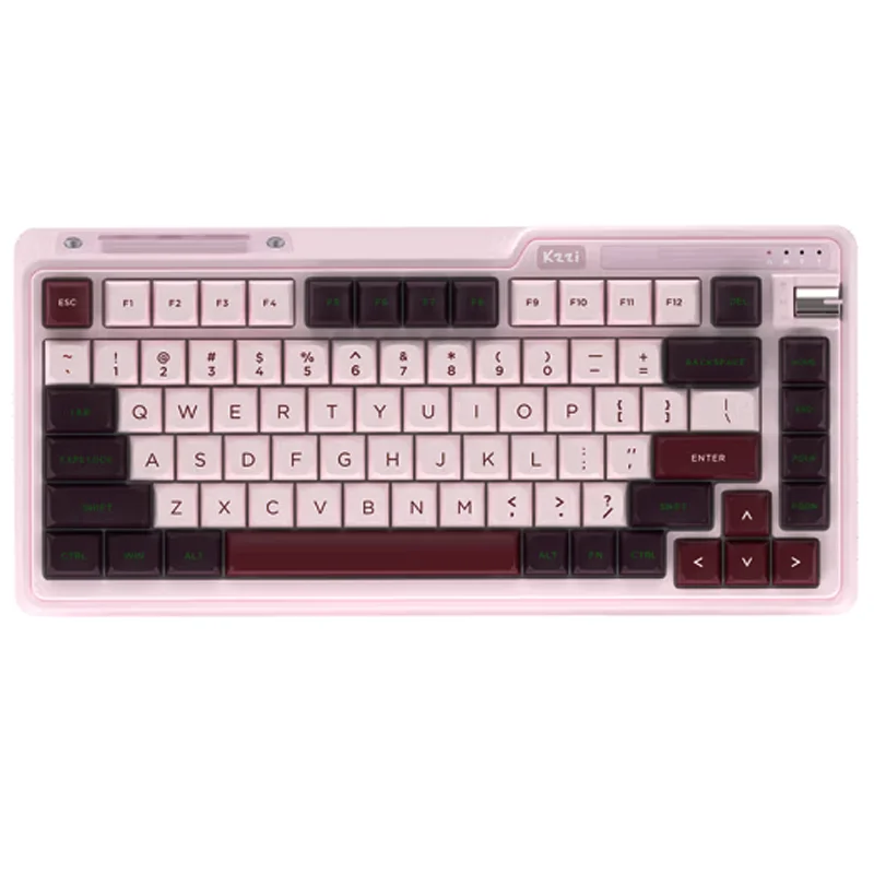 Kisnt Website KZZI K75 Lite Wireless Mechanical Keyboard, 75% Gasket Mount RGB Gaming Keyboard W/ 3-Mode Knob BT 5.0/2.4G/USB-C Wired, Hot Swappable, 5 -Layer Padding & Creamy Linear Switches, Compact 82 Keys Logitech