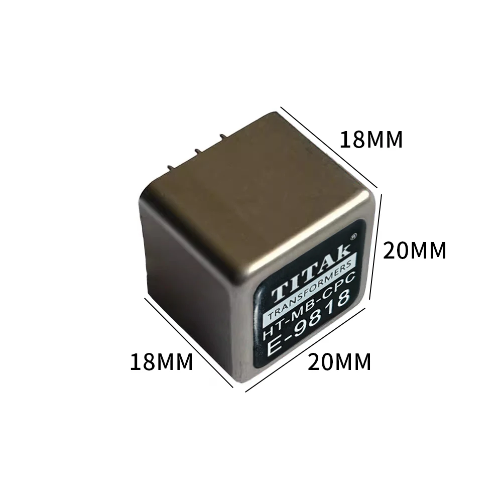 E-9818 퍼멀로이 오디오 신호 변압기 밸런스 및 언밸런스 변환 오디오 아이솔레이터 600:600 20Hz-20KHz 밸런스드 RCA 변환기