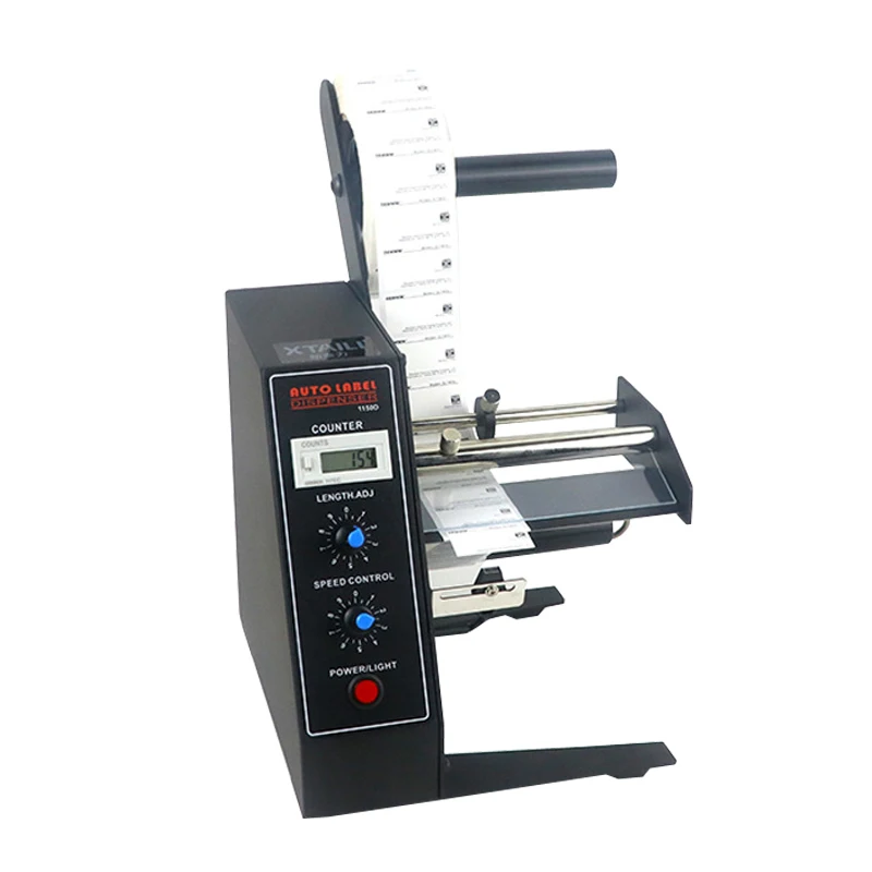 VEVOR Automatic Label Dispenser Machine - Width 0.6-4.9", Speed Adjustable, LCD Counter, For Barcode & Packaging