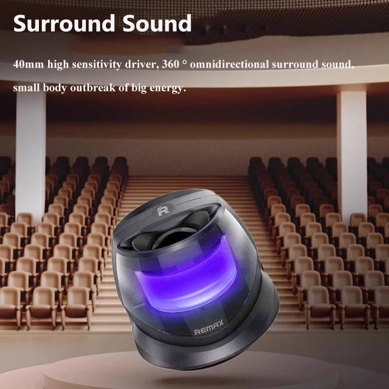 Mini Magnetic Bluetooth 5.4 Speaker RGB Light TWS Connection Stereo Soundbar Wireless MP3 Music Player Phone Stand Rechargeable