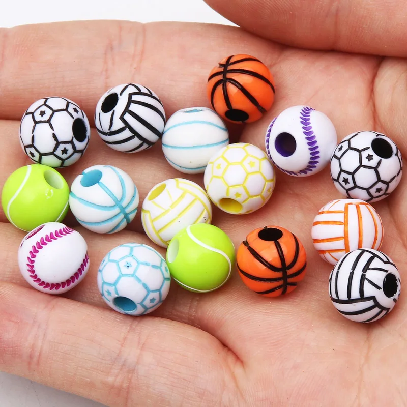

Acrylic Round Ball Beads Spacer Beads For DIY Jewelry Making Handmade Kids Necklace Bracelet Charm Accessories 12mm 20pcs/Lot