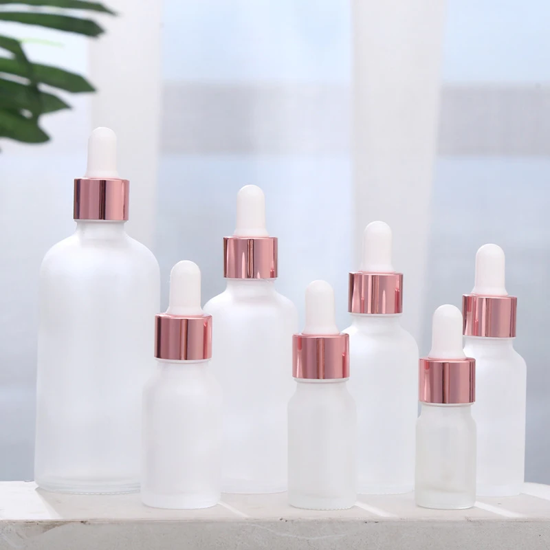 5ml 20ml 100ml clear frosted dropper bottle essential oil Aromatherapy Liquid pipette bottle cosmetic refillable bottles travel