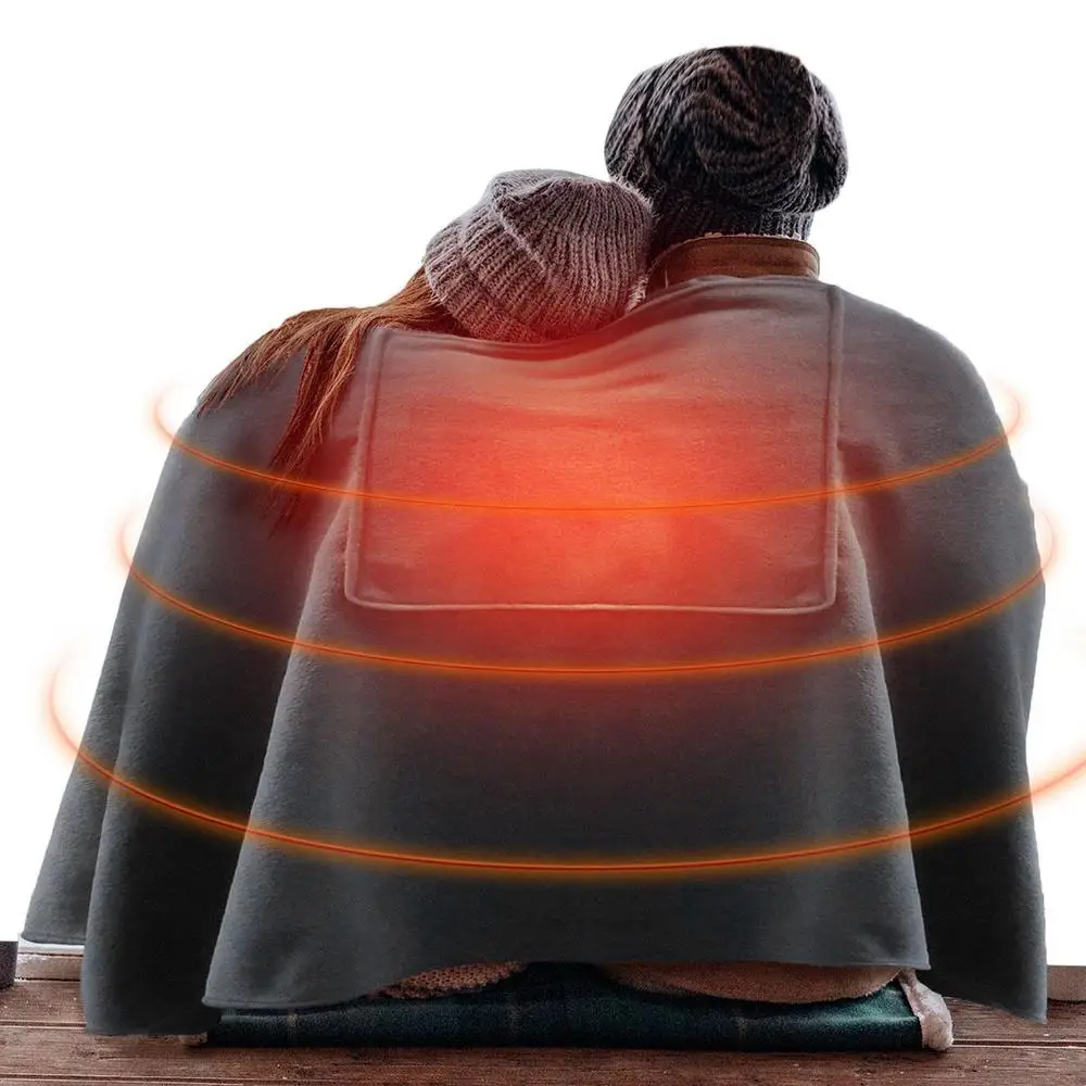 Electric Heating Shawl | USB Heated Shawl Wearable Electric Blanket |  Heated Blanket Battery Operated Portable Outdoor Heating B