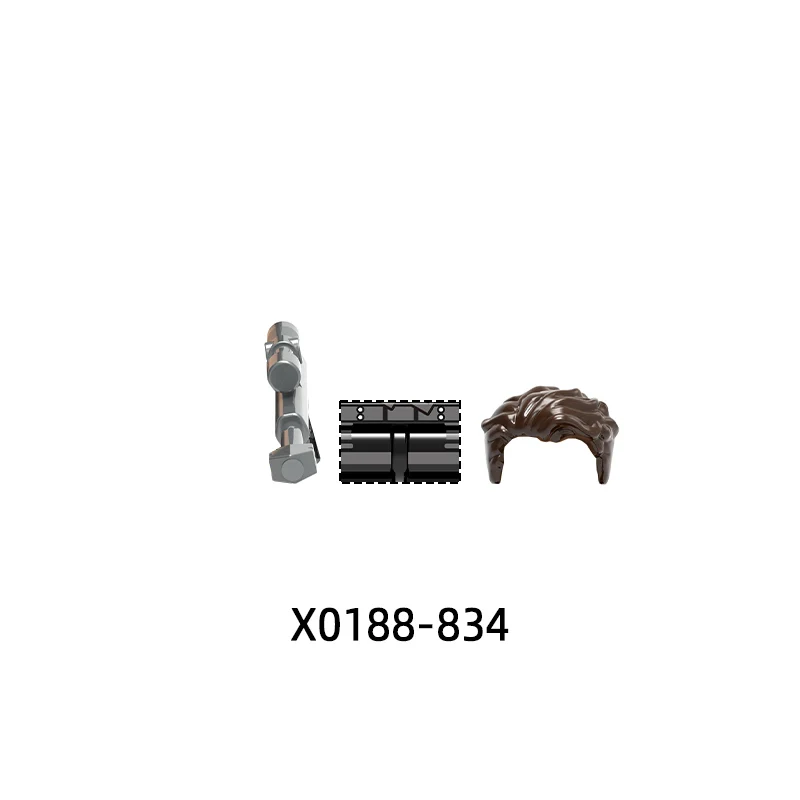 X0188 무기 바지 헤어 파츠 액션 피규어 활 화살 망토 우산 모델 블록 MOC 브릭 세트 선물 장난감