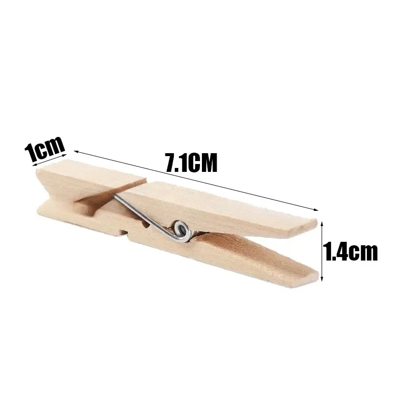 50pc Clothes Pins Wooden Clothespins 7.2cm Natural Wood Color Heavy Duty Wood Clips Hanging Clothes Outdoor Decorative Photos clothes pegs,photo clips