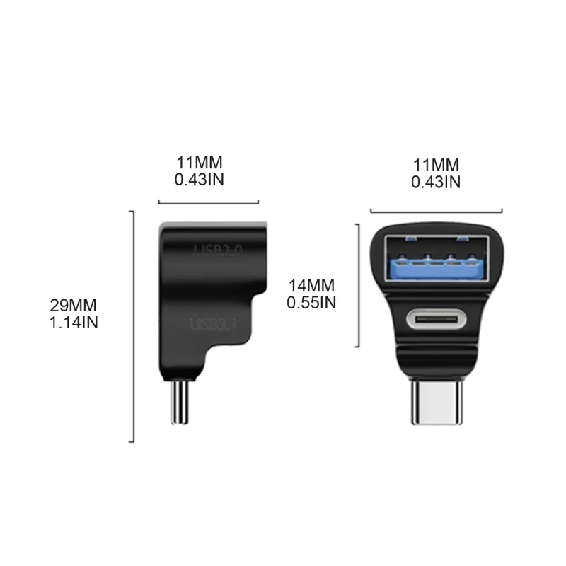 USB to USB 어댑터 유형 남성 USB 2.0 여성 변환기 고속 충전 어댑터 노트북 전화 용 20Gbps 100W