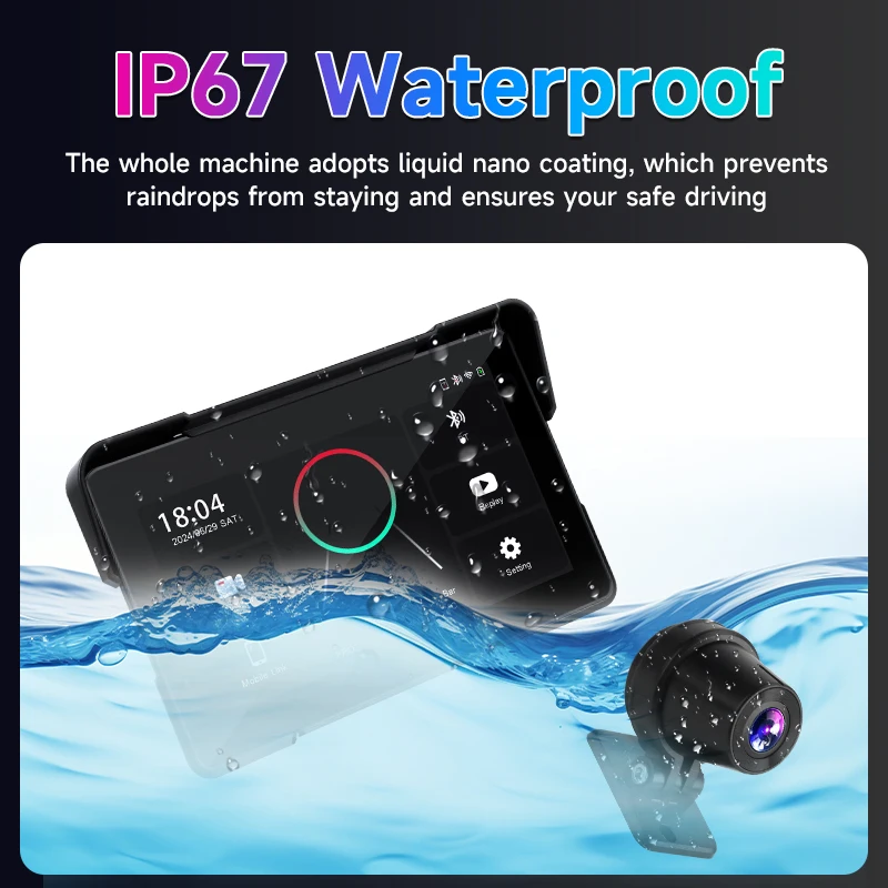 Vtopek 5 "/7" بوصة دراجة نارية DVR نظام تحديد المو...