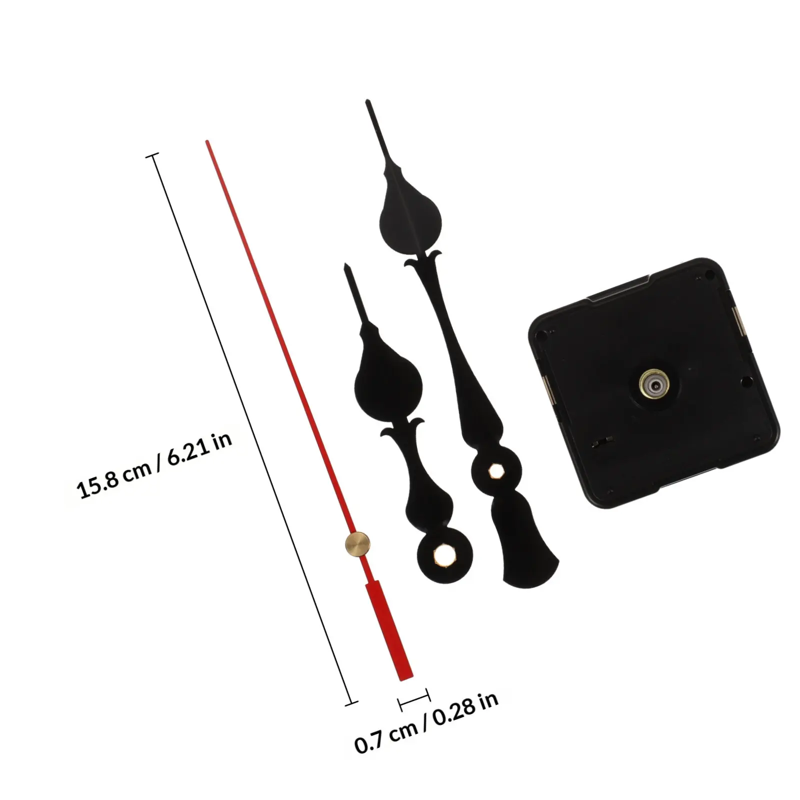 1세트 시계 모터 배터리 작동식 교체 메커니즘 롱 샤프트 키트 DIY 벽시계 수리용 무소음 무브먼트