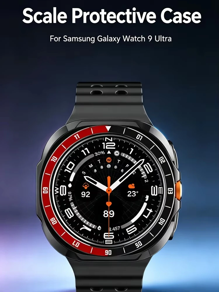 Protective Hard PC Bumper Shell with Scale Bezel for Smartwatch - Cover for 47mm Ultra 2