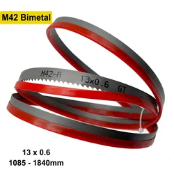 1Pc Customizable Professional M42 Bi-Metal Bandsaw Blades Various Pitches 1140 1640mm*13mm*0.6mm for Cutting Metal and Hardwood