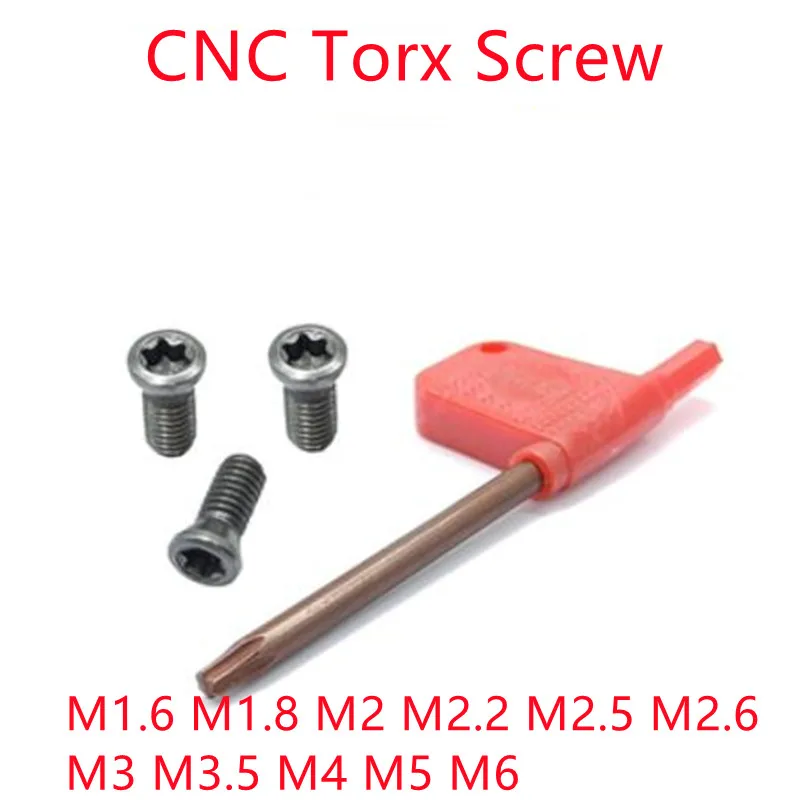 20pcs Insert Torx Screws for Carbide Inserts Lathe Tool & Screwdriver