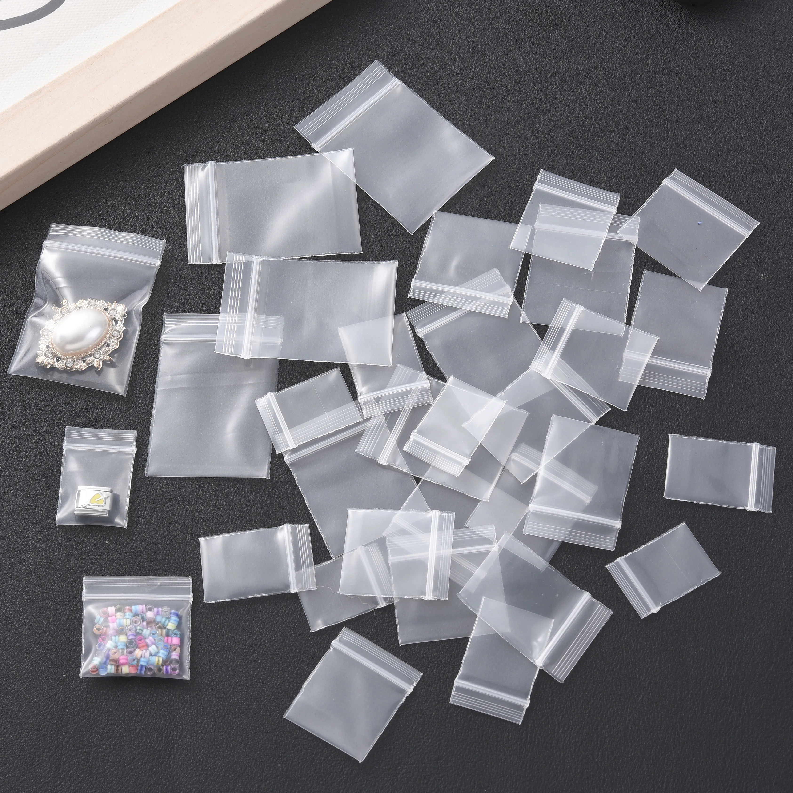 100Pcs OPP Self-sealing Transparent Plastic Bag Jewelry Candy Biscuit Gift Bag