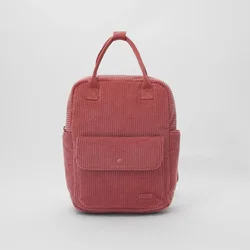 2022 New Children's Bag, Toddler Solid Color Backpack, Corduroy Backpack, Portable Backpack