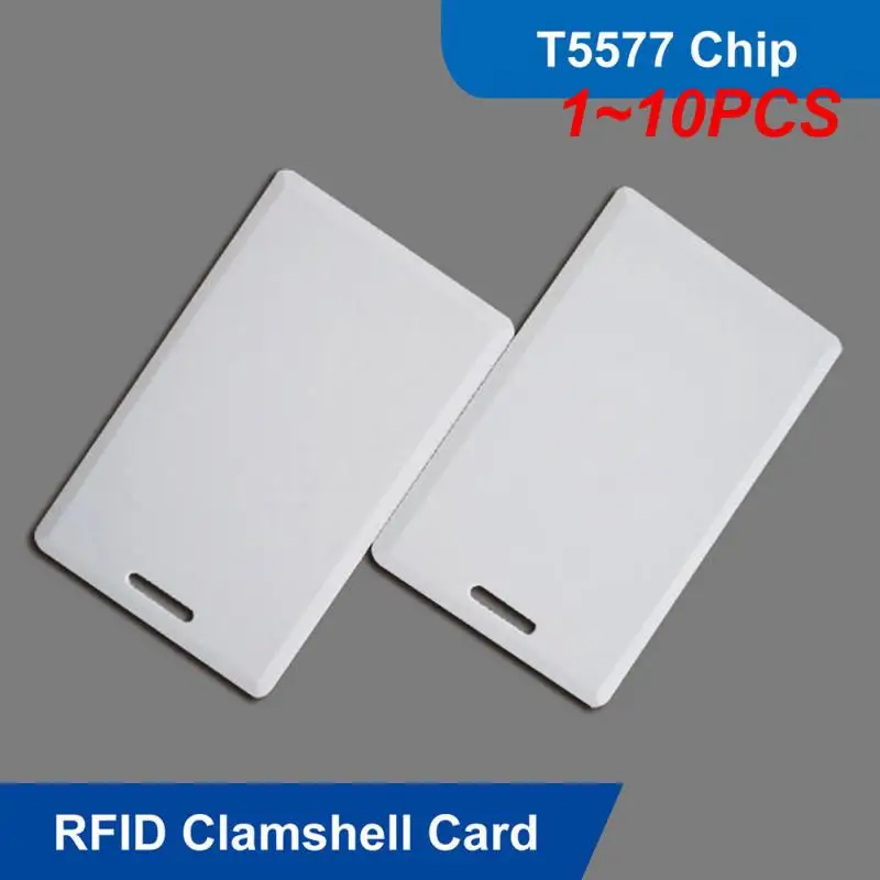 

1~10PCS 1/125Khz T5577 RFID Clamshell Proximity H-ID Thick Pure White Card 125khz PROX II Clamshell Card