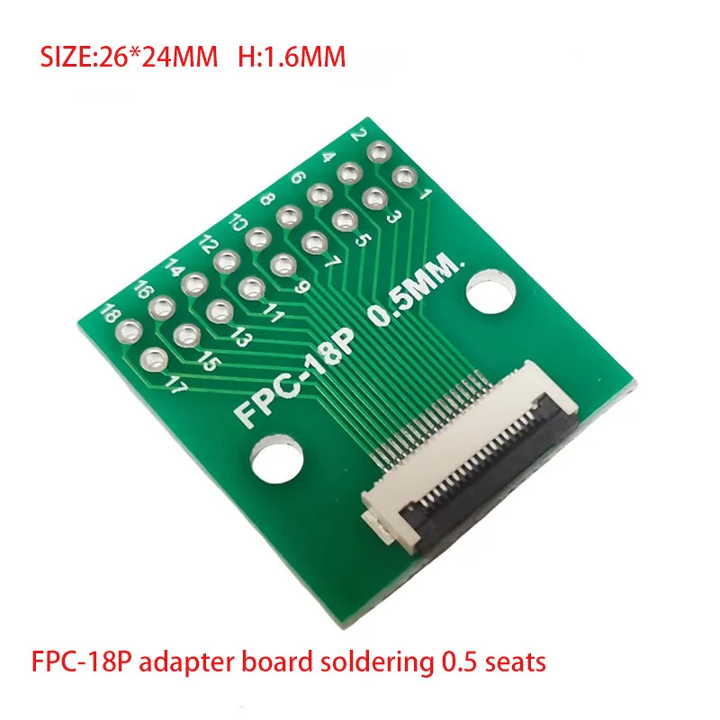 1PCS FPC/FFC 4P-50P Löten 0,5 Buchse mit einer Flip-Cover verbunden mit einer 0,5 MM Plug-in 2,54 Flexible Flachbandkabel Adapter Board – Detail 10