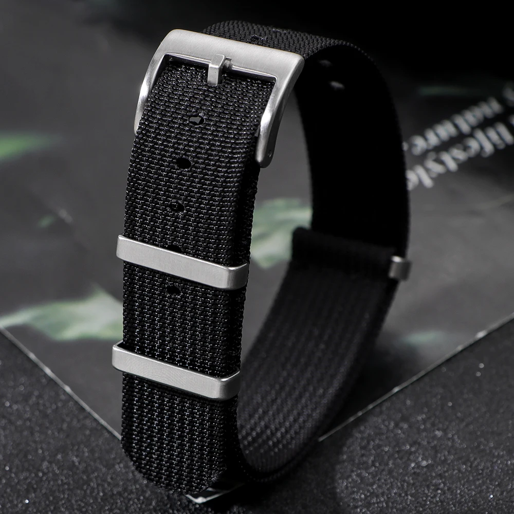 Military Style Nylon Watch Strap – Brown, Green, Black Band Replacement 18mm, 20mm, 22mm