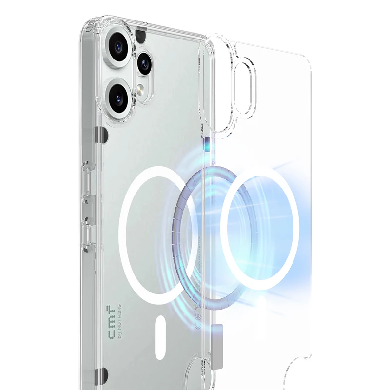 Magnetic Shockproof Transparent Phone Case – Durable Soft TPU + Hard PC Cover
