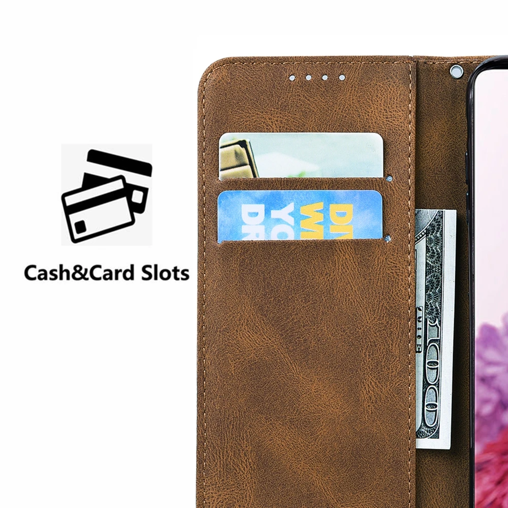 Butterfly Leather Flip Case with Card Holder and Hasp Wallet Features