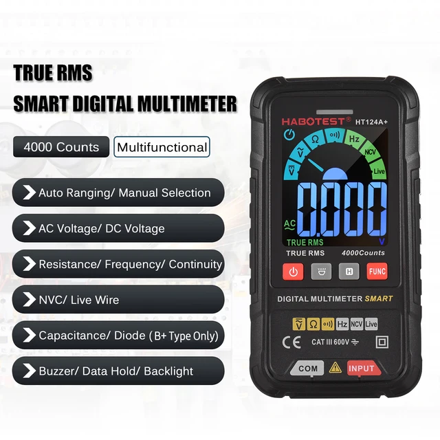 FY123 Multimeter 6000 Counts True RMS Smart Digital Multimeter