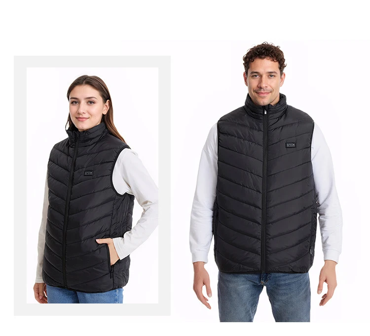 High Quality Smart Safety Outdoors Heated Vest Coat Jackets Men's Women's Heating USB Electric Jacket Warm Clothing Plus Size