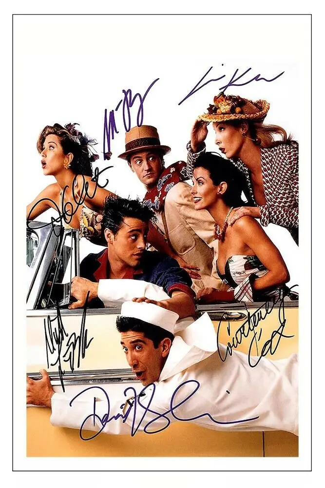 

FRIENDS Actors Signed Photo MOVIE Art Silk Poster