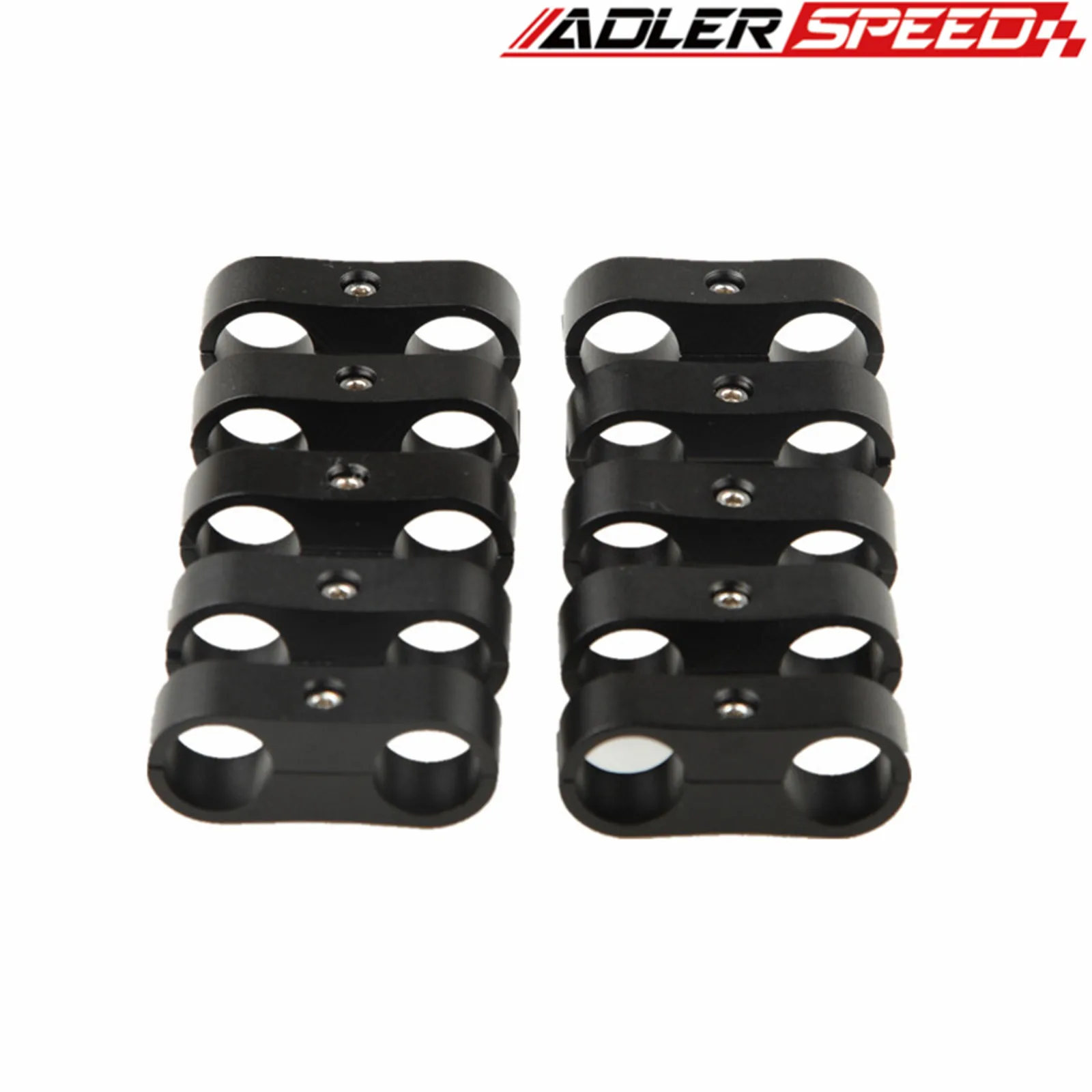 10PCS Universal 3AN 6AN 8AN 10AN 12AN 14AN Billet Öl Kraftstoff Wasser Schlauch Rohr Seprator Teiler Clamp Aluminium linie Separator Kit – Detail 3