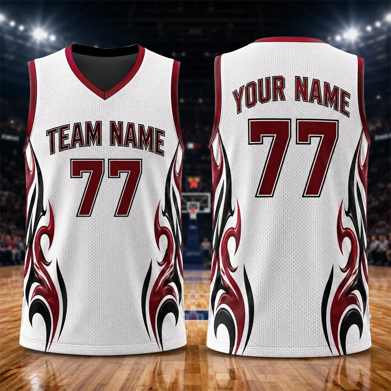 Maglie da Basket Semplici e alla Moda, Uniformi di Squadra per Uomo, Personalizzabili con Nome e Numero della Squadra, Canotte Sportive Larghe ad Asciugatura Rapida