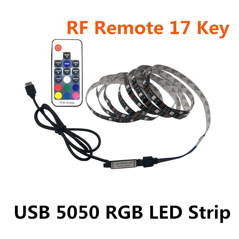 DC 5V USB LED Strip 5050 Waterproof RGB LED Light Flexible 50CM Sf0d3584d2e514aa6b81db4a03773f4faQ