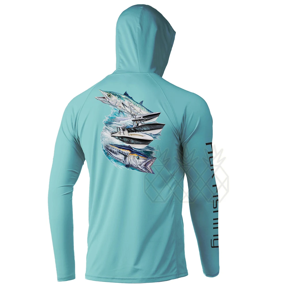 HUK Fishing Hooded Shirt MEN Fishing Jersey Long Sleeve Sun Protection UPF  50+Sweatshirt Tops Gear Camisa De Pesca Fishing Shirt