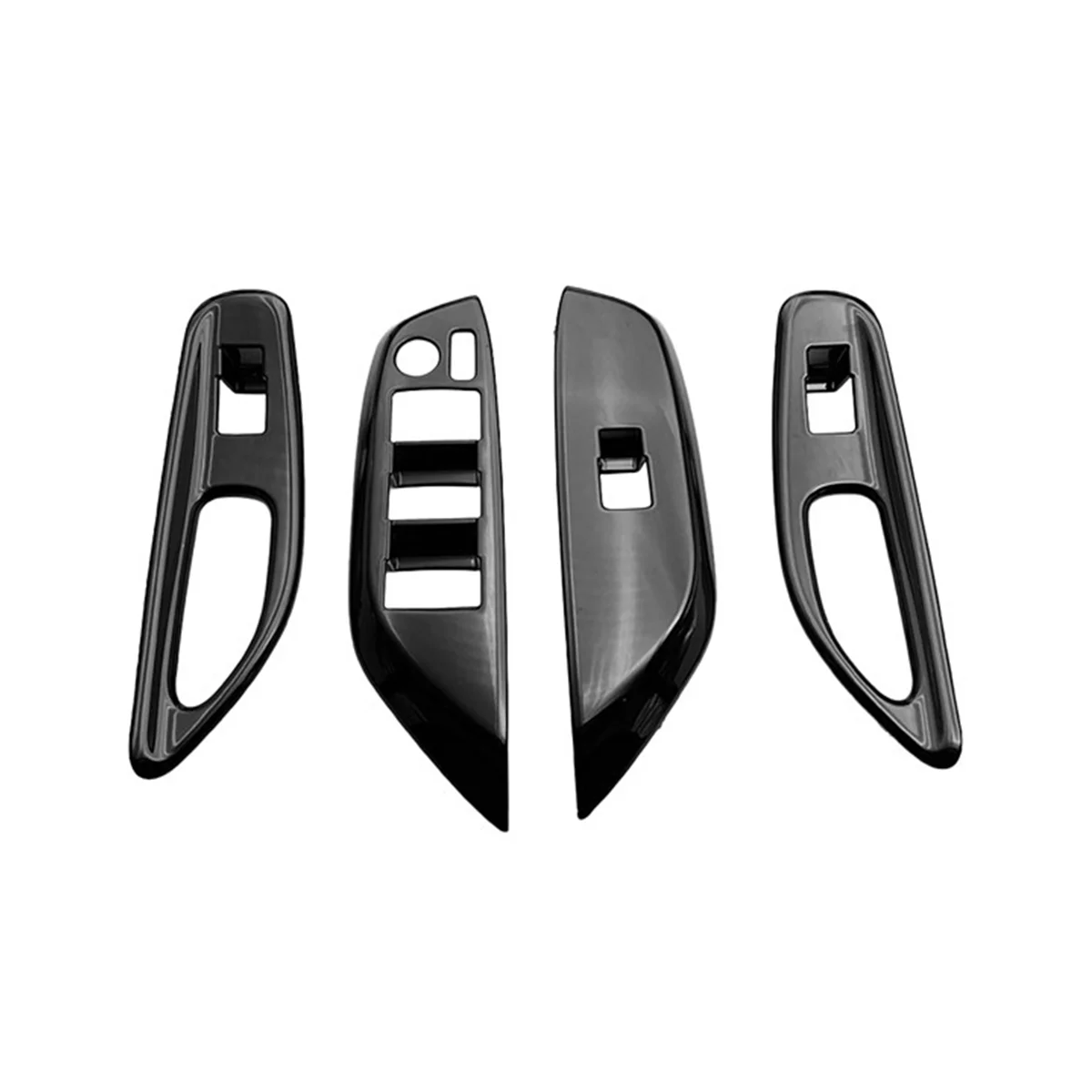 

Car Glossy Black Window Glass Lift Button Trim Switch Cover Door Armrest Panel for Toyota YARiS Cross 2020-2023 RHD
