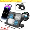 Wireless Charger Stand For iPhone 16-12 Samsung S23 S22 Ultra Fold Z Flip Galaxy Watch Active Buds Fast Charging Station Holder