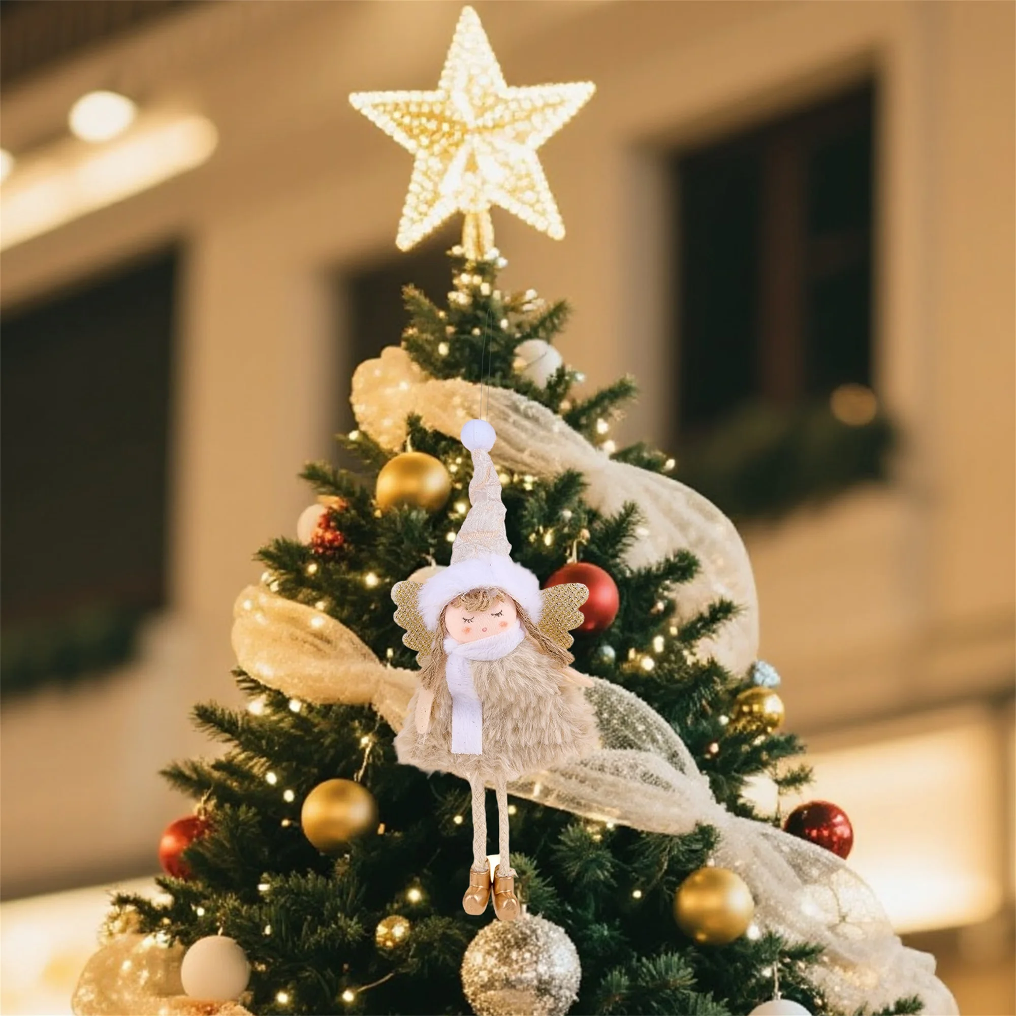 Festive Santa Claus Figurine Adorable Miniature Christmas Decoration for Home Office Shop Window Holiday Gift Giving