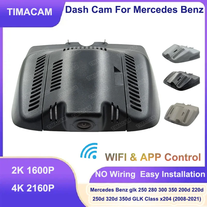 

TIMACAM UHD 2160P Car Dvr 2K 4K Dash Cam For Mercedes Benz GLK Class x204 glk 250 280 300 350 200d 220d 250d 320d 350d 2008-2023