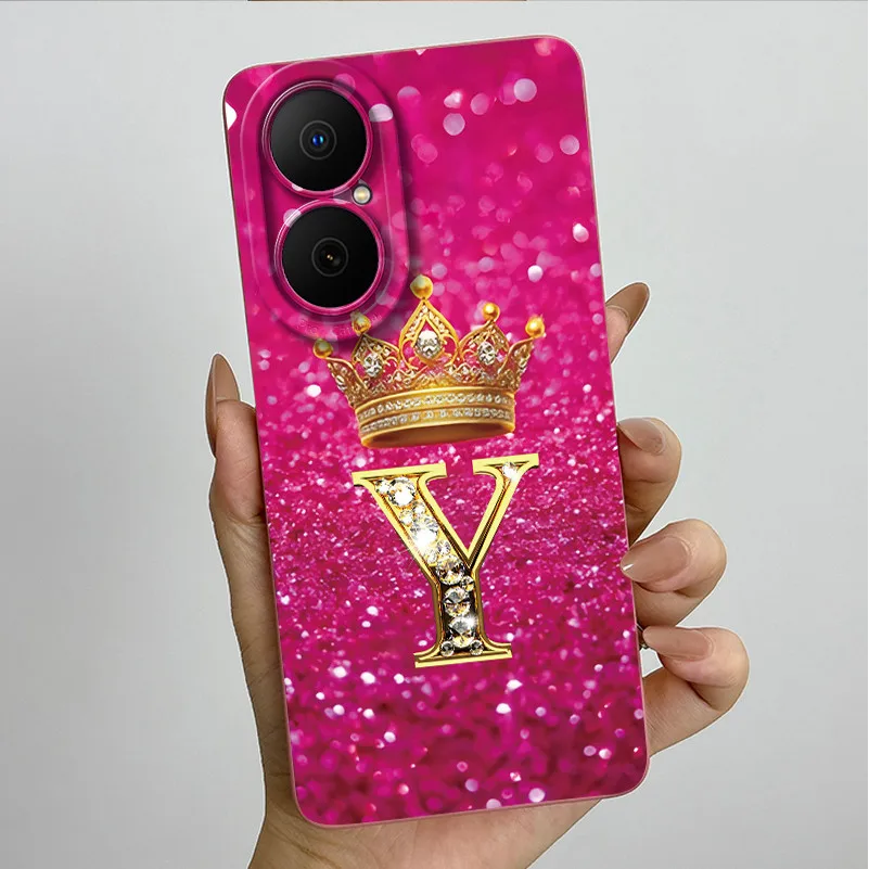 Fashion Initial Letter Couple Phone Case - Soft Silicone TPU Protective Casing