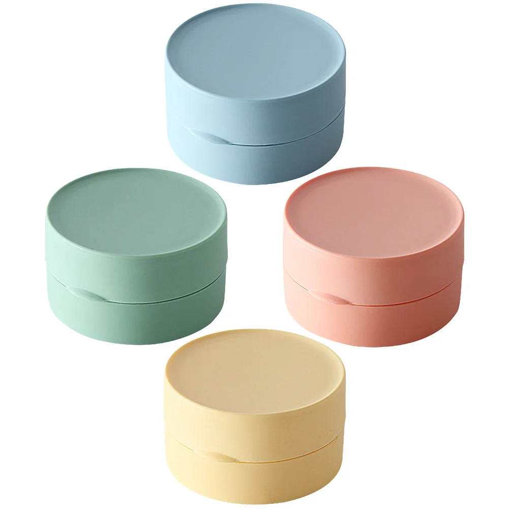 

Slotted Draining Pan Round Soap Dish Leakproof Travel Containers Bathroom Supply