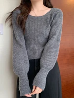 Autumn Winter Loose Women Sweaters Casual Soft Long Puff Sleeve Pullovers Jumpers Knitwear Basic Sweater For Women Tops - Image 3