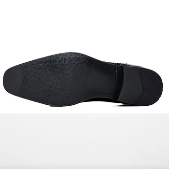 Men's Dress Shoes Classic Lace-up Formal Oxfords Modern Tuxedo Business Casual Scale Pattern Comfort Formal Shoes for Men 3