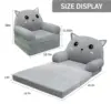Toddler Chair Kids Sofa - Toddler Sofa Kids Couch Fold Out, 2 in 1 Flip Out Couch and Mini Sofa for Girls and Boys 3