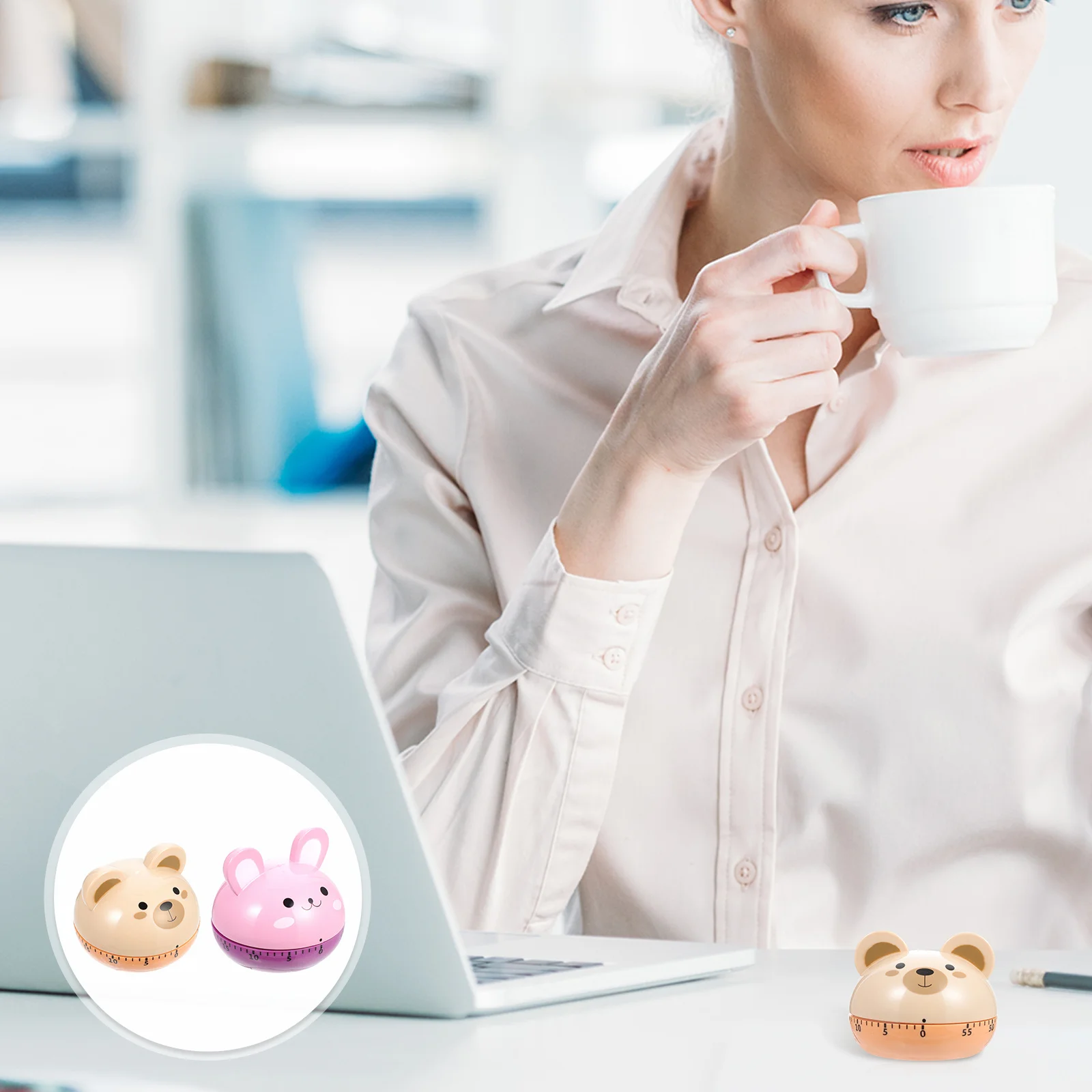 

Механический таймер в форме животного, кухонный пластиковый мини-таймер для приготовления пищи, таймер обратного отсчета на 60 минут, милый будильник