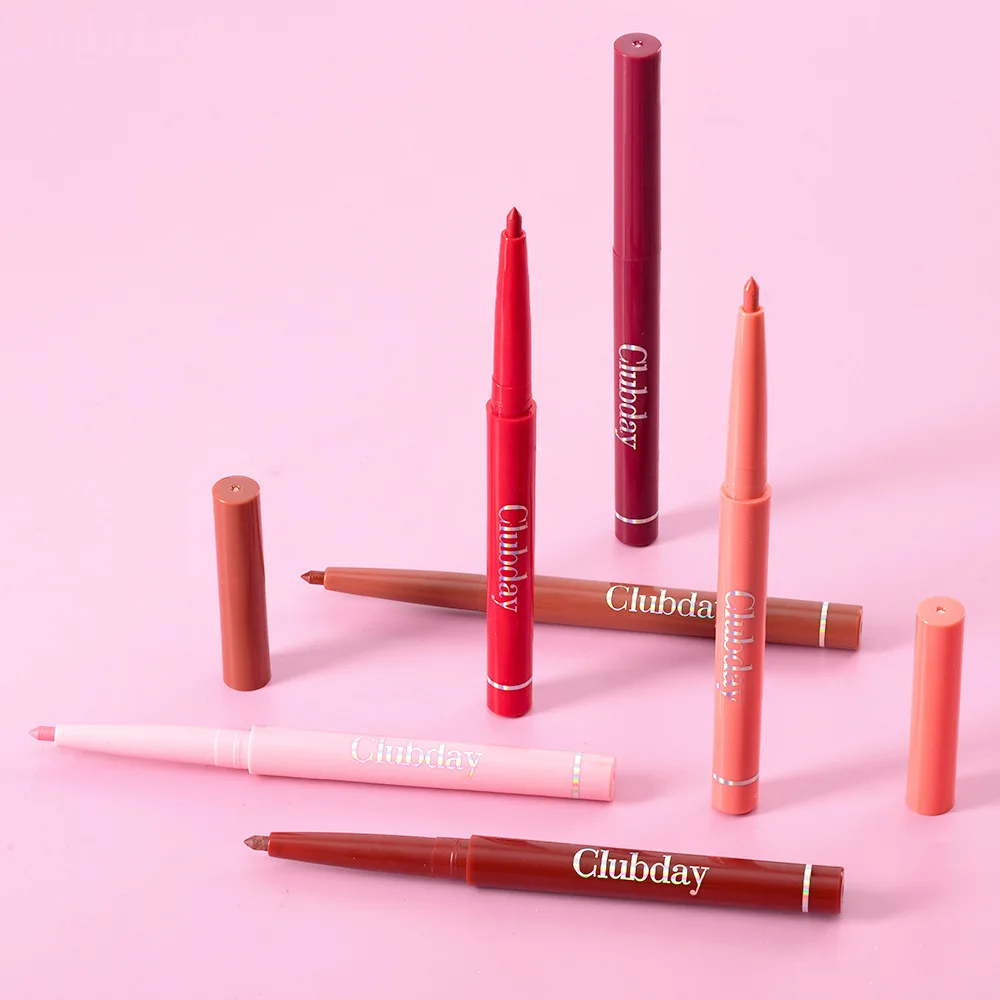 6 Nude Matte Matte Lipstick Pencil Set Waterproof Sweatproof Non-Stick Cup Non-Fade Swivel Hook Lip Pencil 5