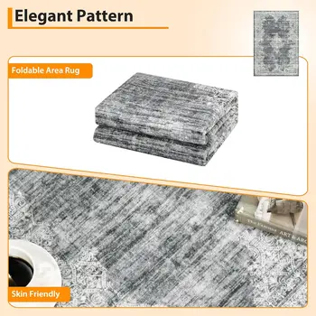 8x10 Area Rug,Rugs for Living Room,Washable Rug for Bedroom,Foldable Thin Rug,Rugs for Bathroom Entryway,Indoor Floor Rug 2