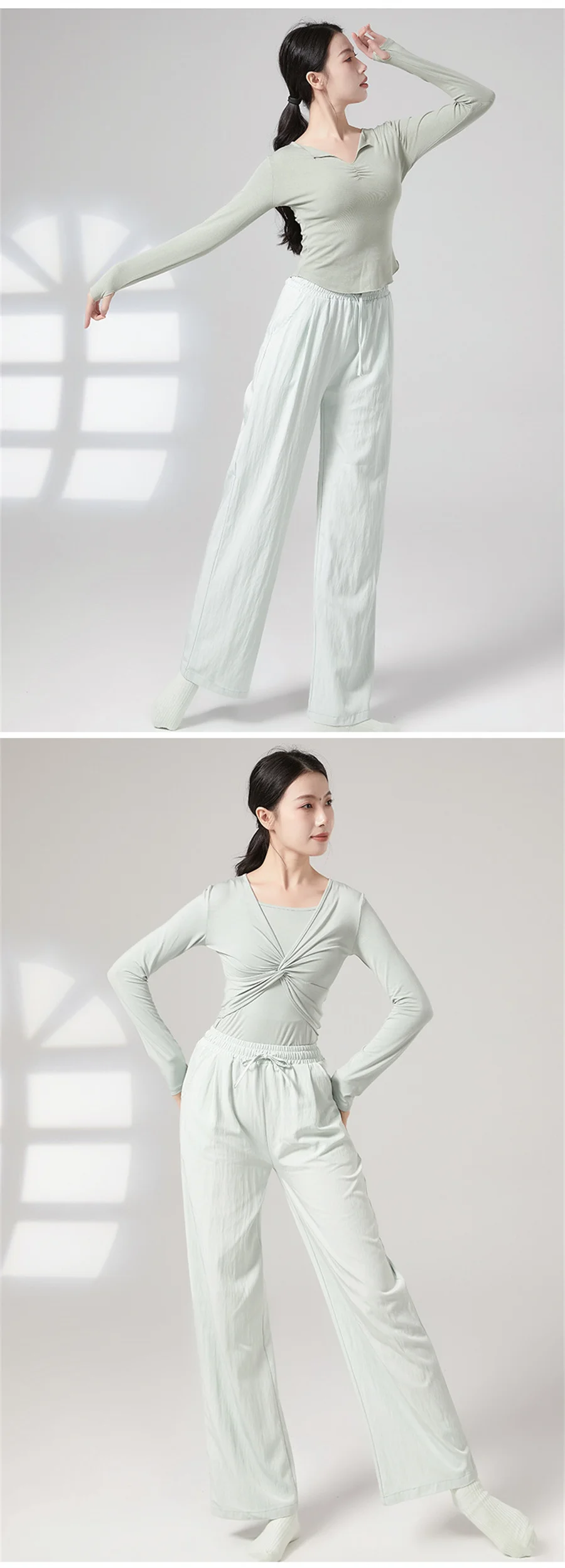 Klassische Tanzhose für Erwachsene mit zwei Taschen, weiche Viskose, atmungsaktive Bleistifthose, Yoga-Training, moderne Tanzhose, Tanzkleidung – Detail 6